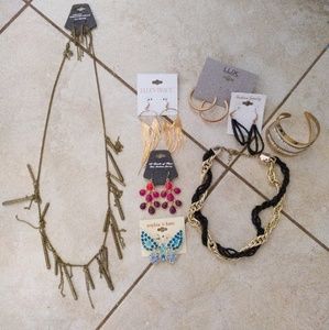 Bundle of neclaces, earrings and brooches